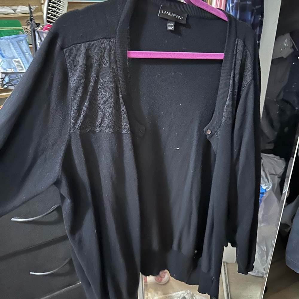 Lane Bryant Black Knit Top